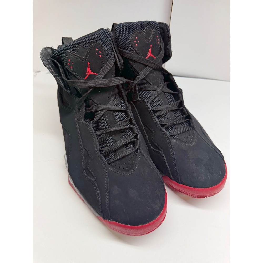 Jordan True Flight Mens Basketball Shoes Black Red Silver 342964-062 Size 12